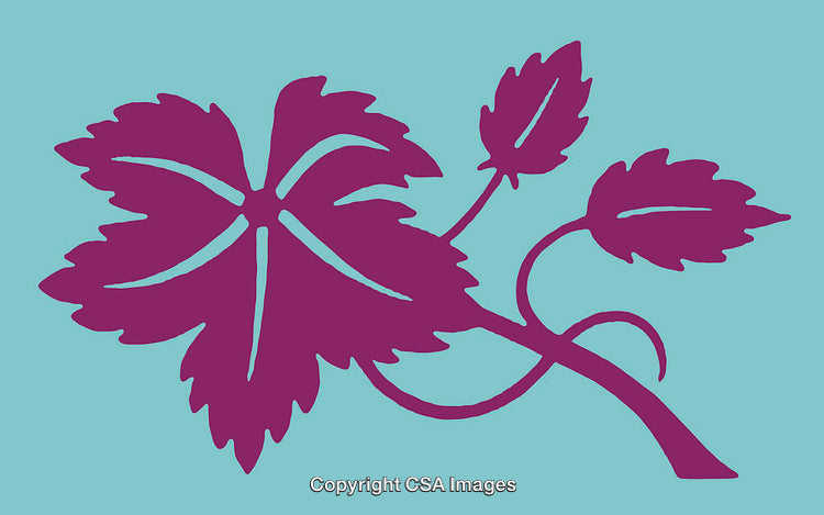 Colorful Abstract Illustration Featuring Bold Plant Shapes on a Bright Background
