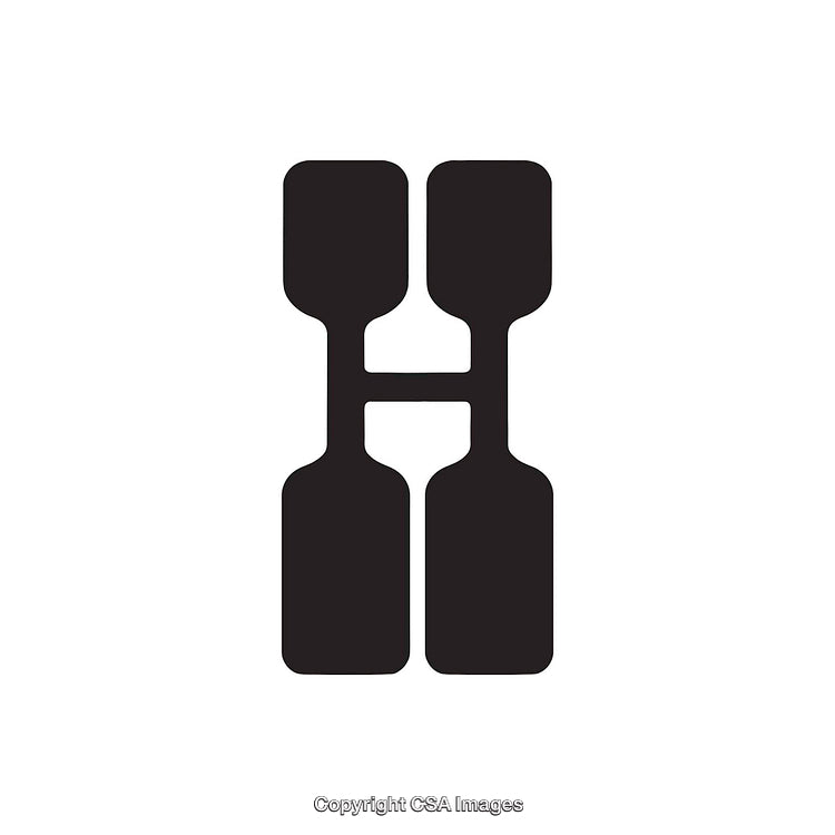 Minimalistic Bold Black Letter H Design on White Background