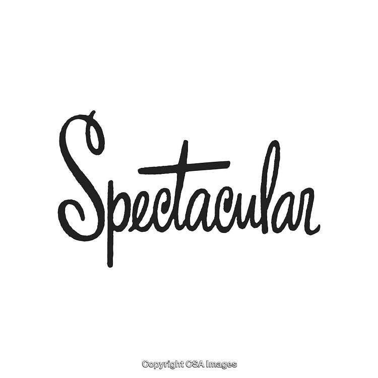 Handwritten Typography of the Word Spectacular in Elegant Black Script