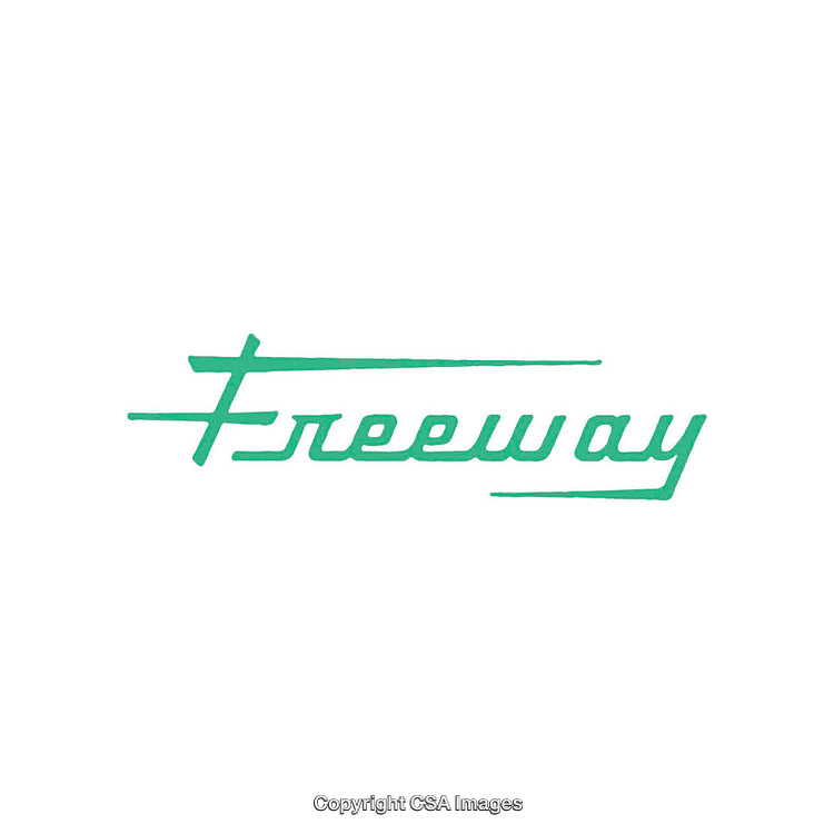 Stylish Green Calligraphic Logo Design Displaying the Word Freeway