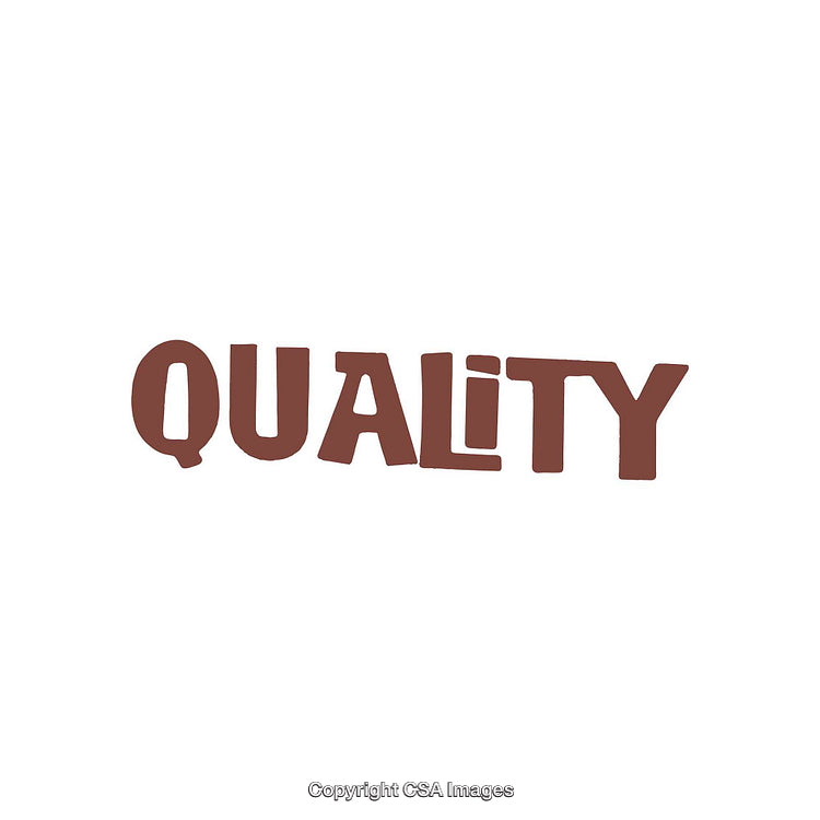 Bold Typography Displaying the Word Quality in Stylish Block Letters