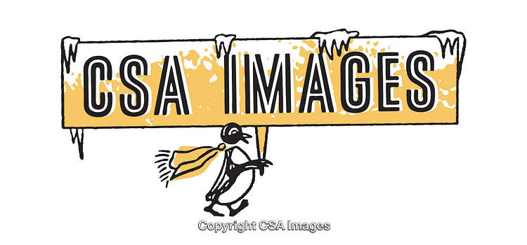 Vintage Styled Penguin With Frozen CSA Images Text and Winter Theme Design