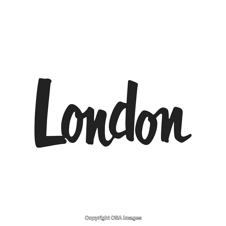 Modern Typography Design Showcasing the Word 'London' in Bold Black Lettering