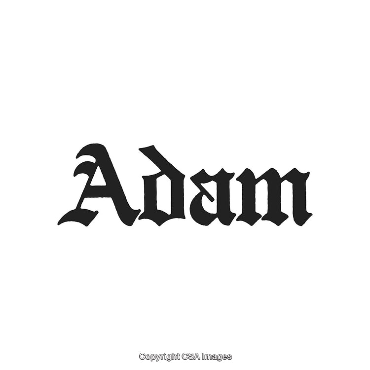 Blackletter Styled Text Design Featuring Gothic Typeface 'Adam'