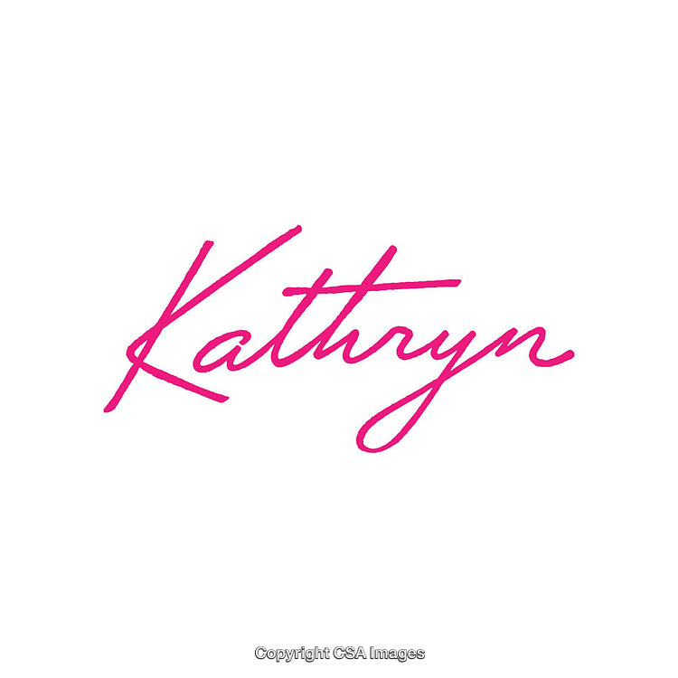 Handwritten Pink Signature Styled as a First Name on White Background