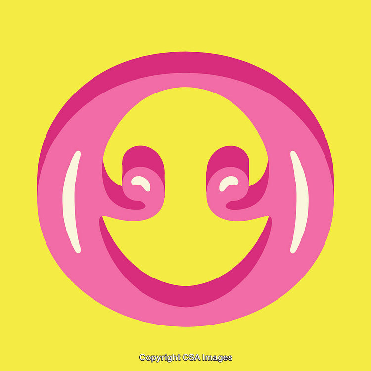 Bright Abstract Smiley Design with Vibrant Colors and Bold Artistic Styling
