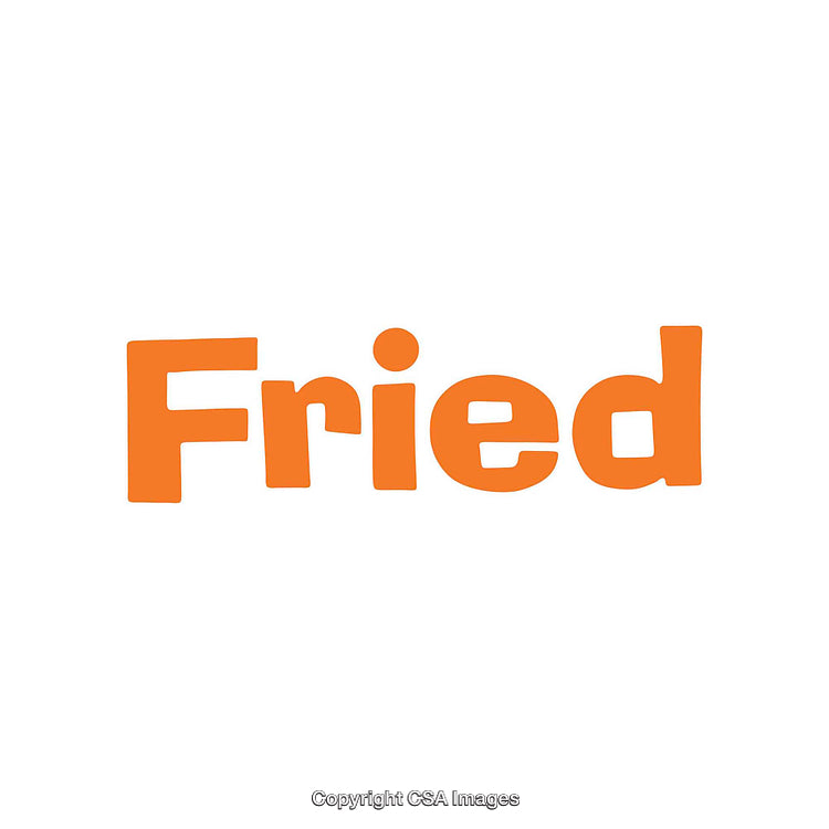 Bold Typography Featuring the Single Word 'Fried' in Orange Text