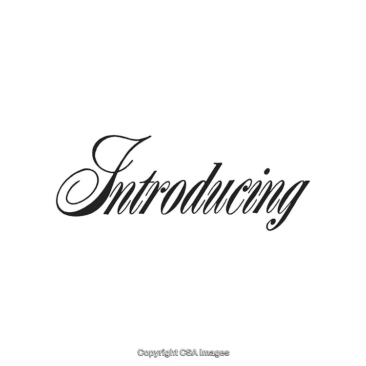 Elegant Introducing Text in Calligraphy on Plain White Background