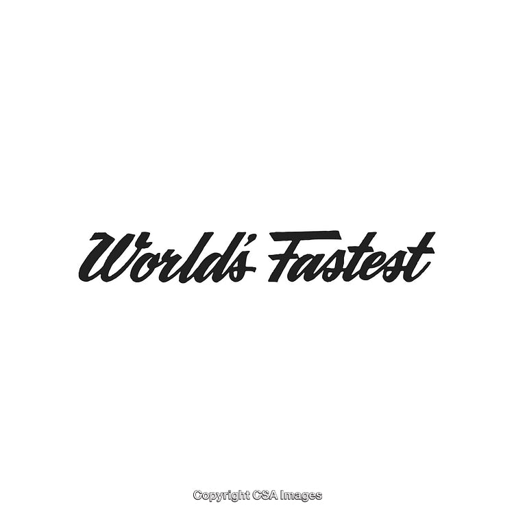 Bold World’s Fastest Text on Clean White Background for Modern Design Concepts