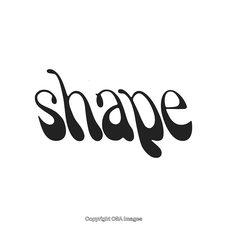 Abstract Typography Design Featuring the Word 'Shape' in Unique Font Style