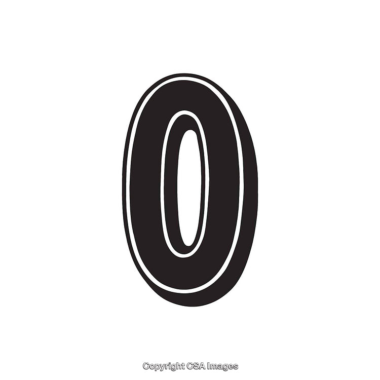 Bold Black Letter O in Modern Typeface on White Background