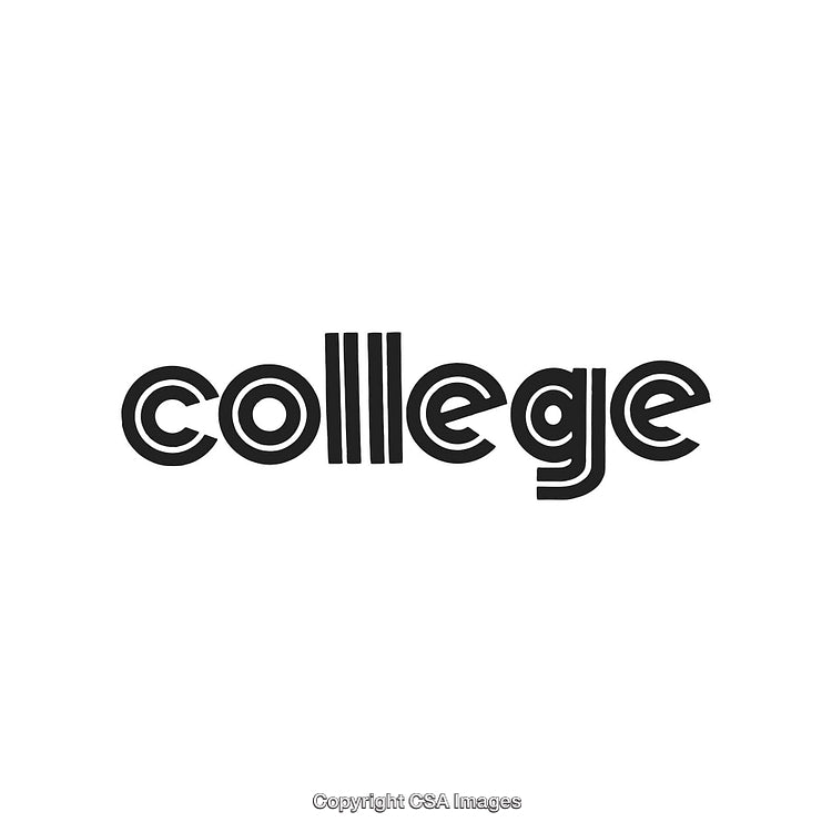 Creative Typography Featuring the Word College in a Bold Abstract Style