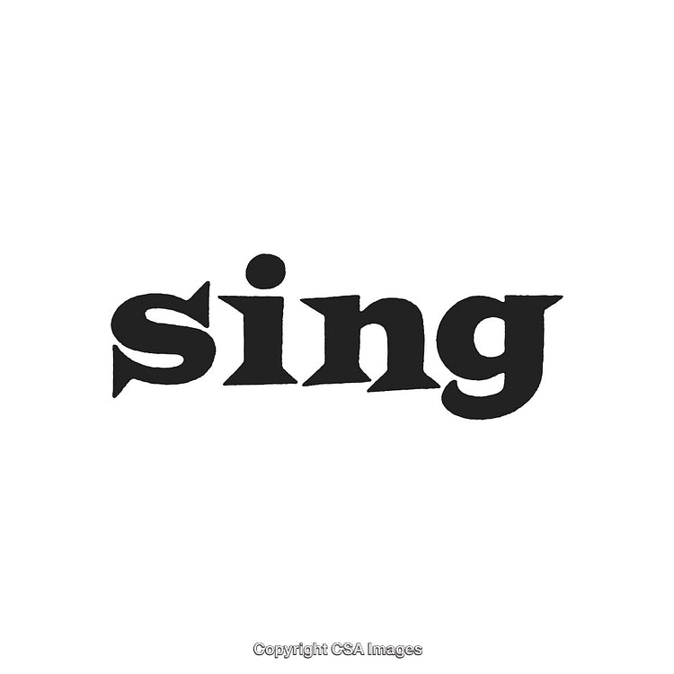 Creative Typography Featuring the Word 'Sing' in Bold Black Letters