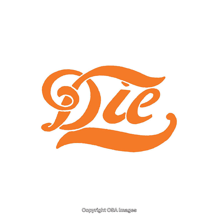 Elegant Orange Lettering Art on a Clean White Background