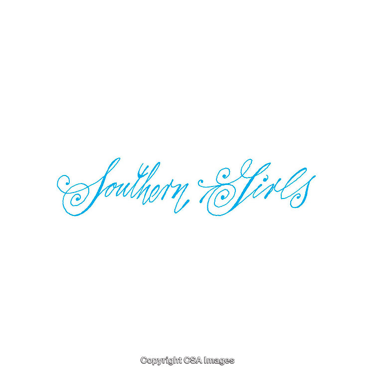 Stylish Blue Calligraphy Text Design on White Background