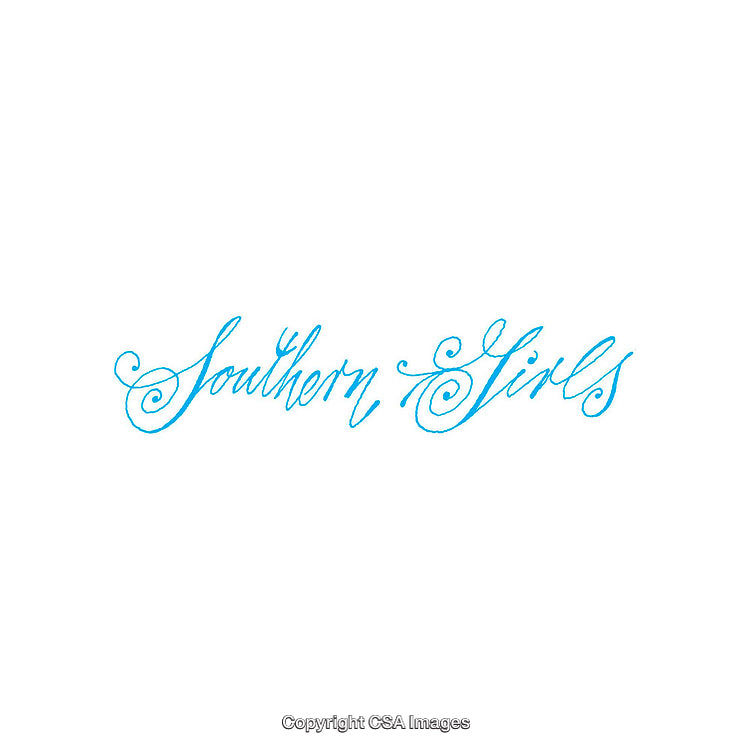 Stylish Blue Calligraphy Text Design on White Background