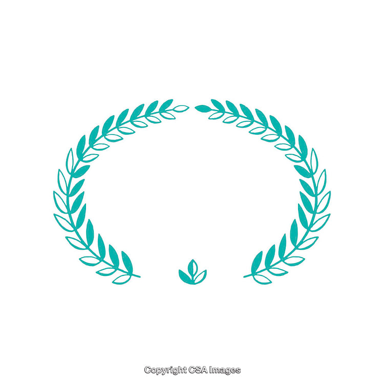 Elegant Wreath Design Featuring Greenery in a Minimalist Style Over White Background