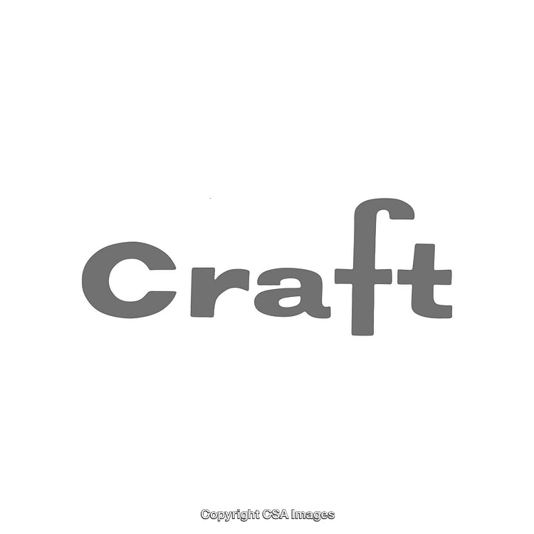 Minimalistic Gray Text Displaying the Word 'Craft' on White Background