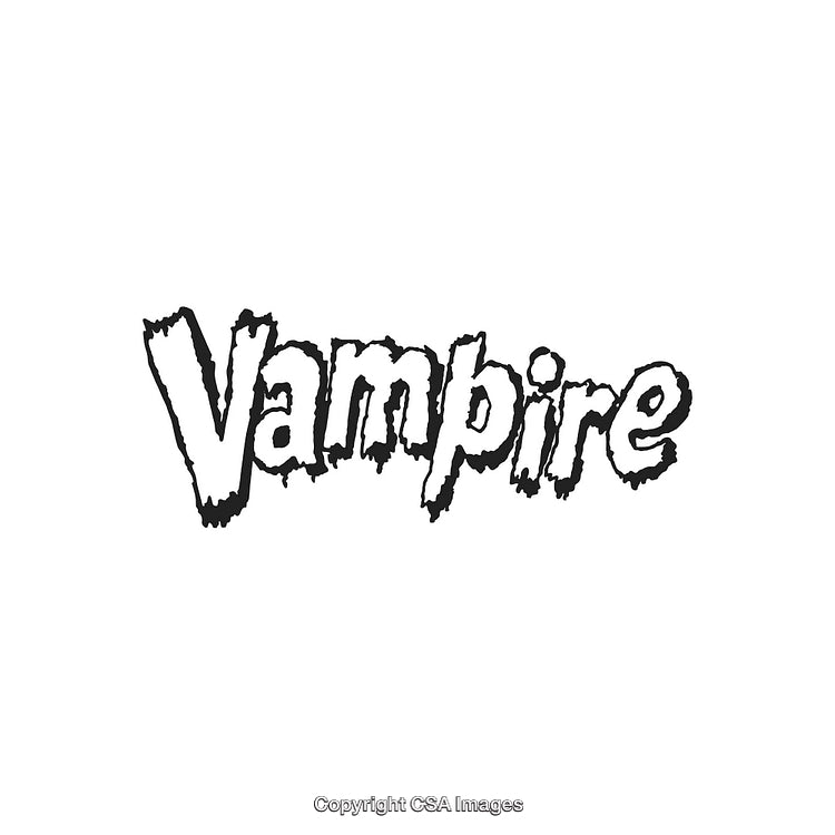 Spooky Text Design Featuring the Word Vampire in Gothic Style
