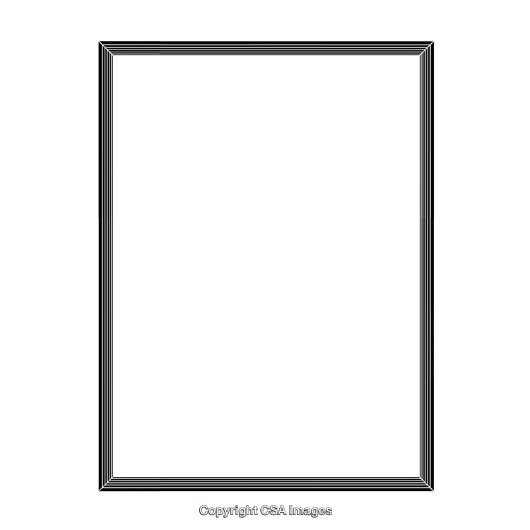 Minimalist Black and White Border Design with Sharp Geometric Lines