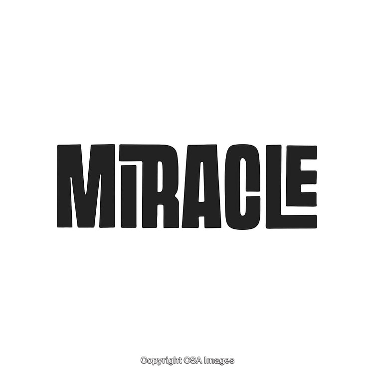 Miracle Text Design in Bold Typography with White Background