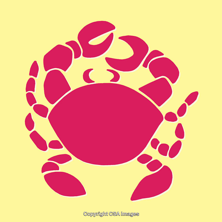 Abstract Color Illustration of a Vibrant Crab Silhouette in Bold Colors