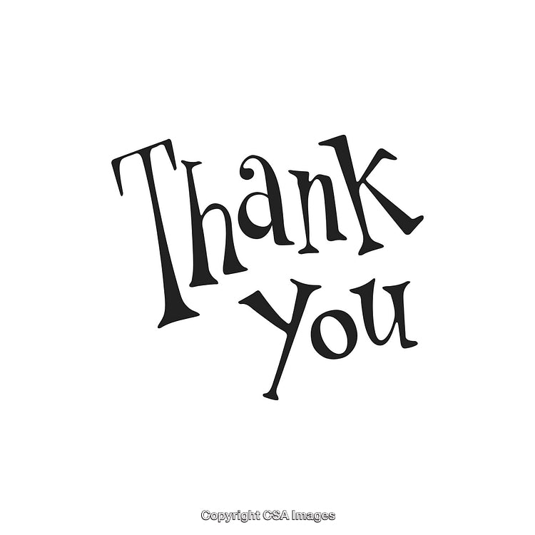 Artistic Thank You Text with Playful and Joyful Typography