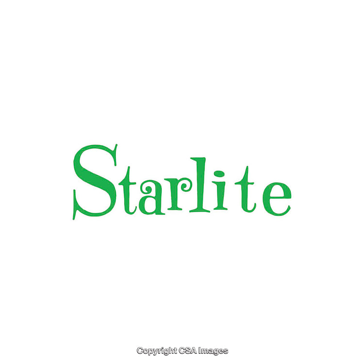 Simple Green Starlite Word Art on White Background
