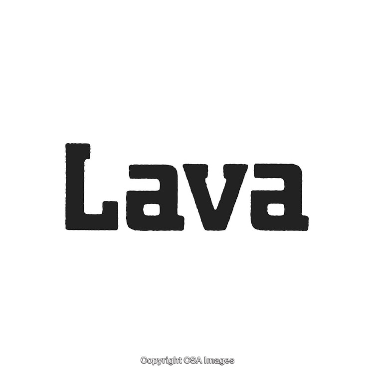 Bold Text Design Showcasing the Word 'Lava' in Black Typography