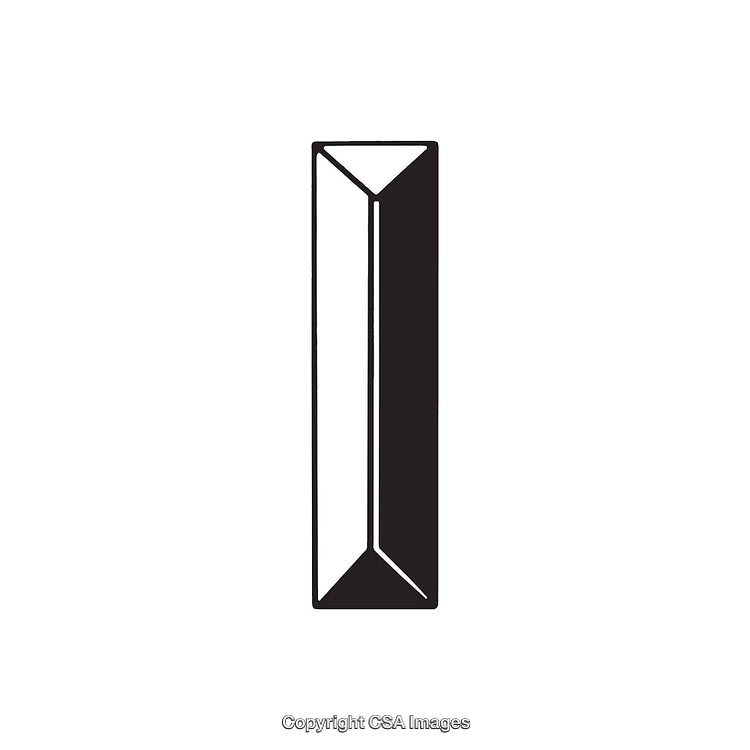 Black and White Graphic Icon Depicting Uppercase Letter 'I'