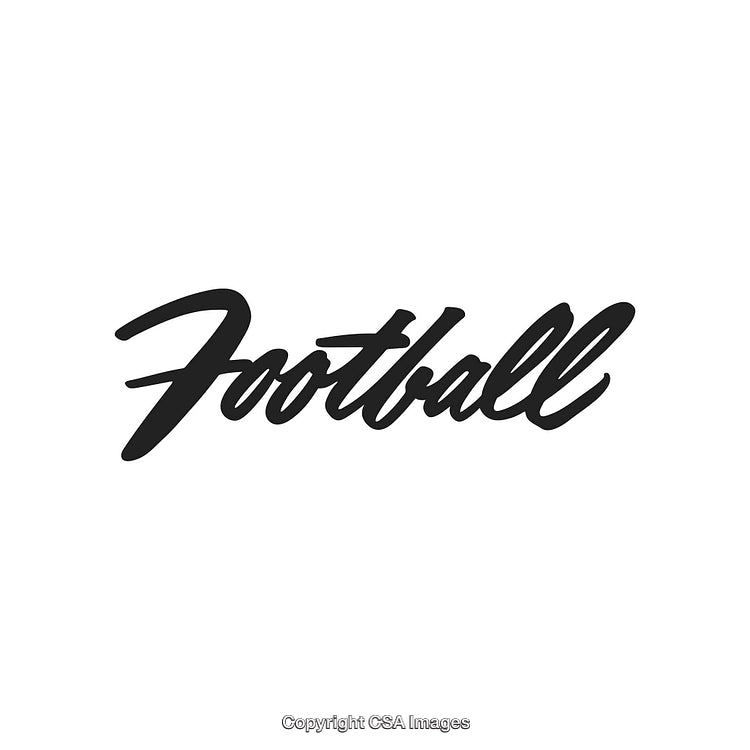 Stylish Script Text Featuring the Word Football in Classic Black