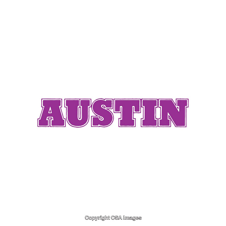 Purple Austin Text on a White Background for Typography Design