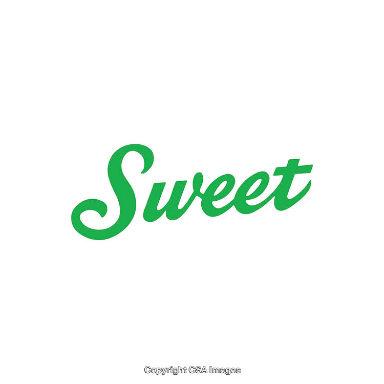 Green 'Sweet' Word Art on White Background for Creative Designs