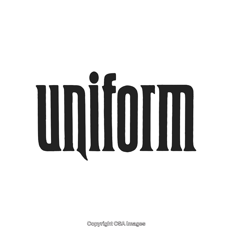 Stylized Typography Featuring the Word Uniform in Bold Black Font