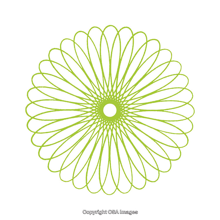 Abstract Green Mandala Design Highlighting Symmetry and Decoration