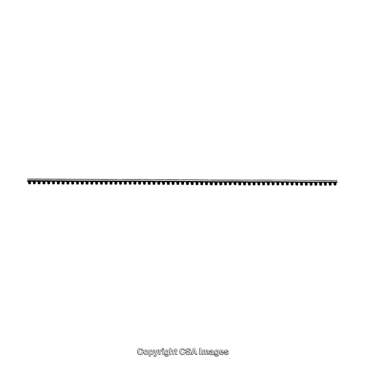 Black And White Border Strip With Interlocking Pattern On White Background