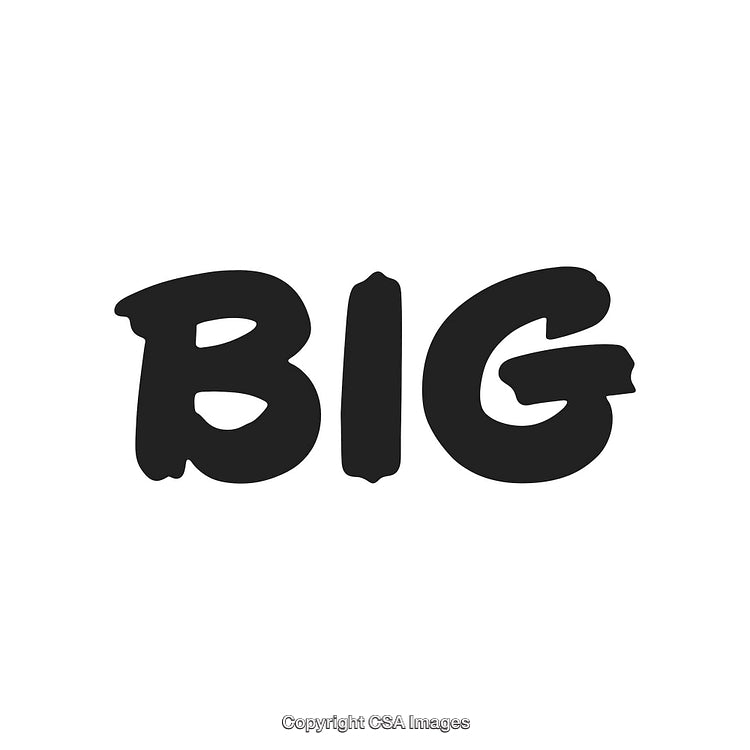 Bold Black Text Big on a White Background in a Playful Font