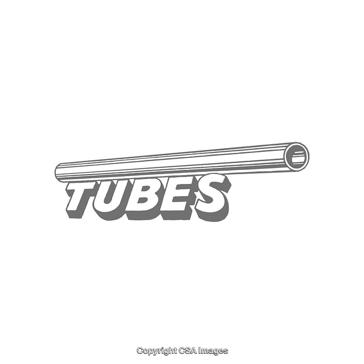Stylized Illustration of a Tube with Bold Typographic Label