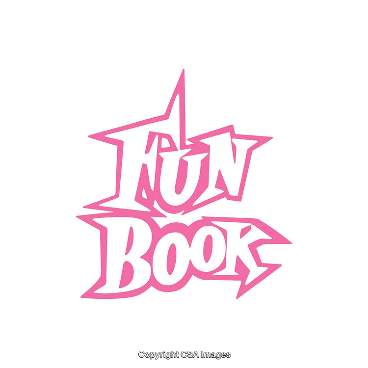 Creative Pink Fun Book Text Design with Playful Typography on White