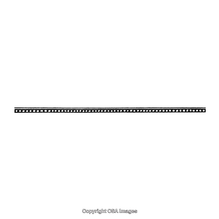 Black and White Border Strip with Geometric Pattern Design