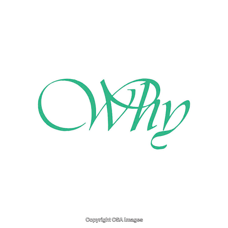 Artistic Typography Design of the Word Why in Green Curves