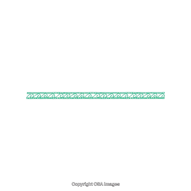 Ornamental Green Borders With Abstract Patterns on a White Background
