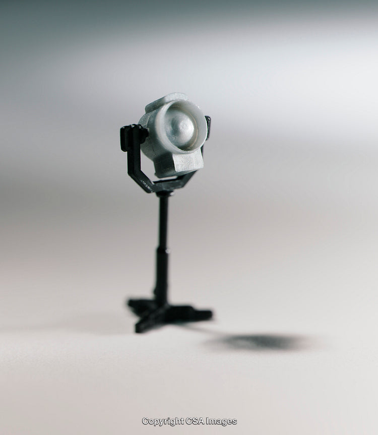 Small Toy Spotlight on a Minimalist Background Setting