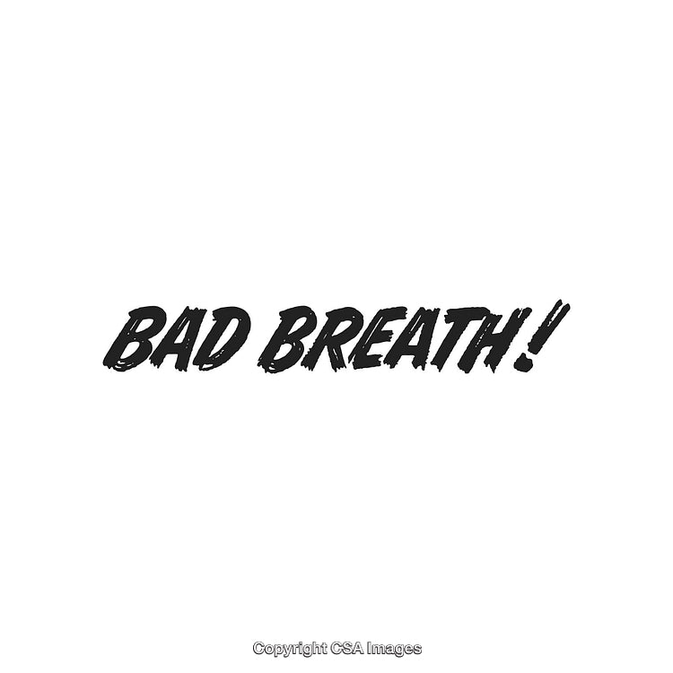 Illustration Depicting the Phrase 'Bad Breath' in Bold Textual Style