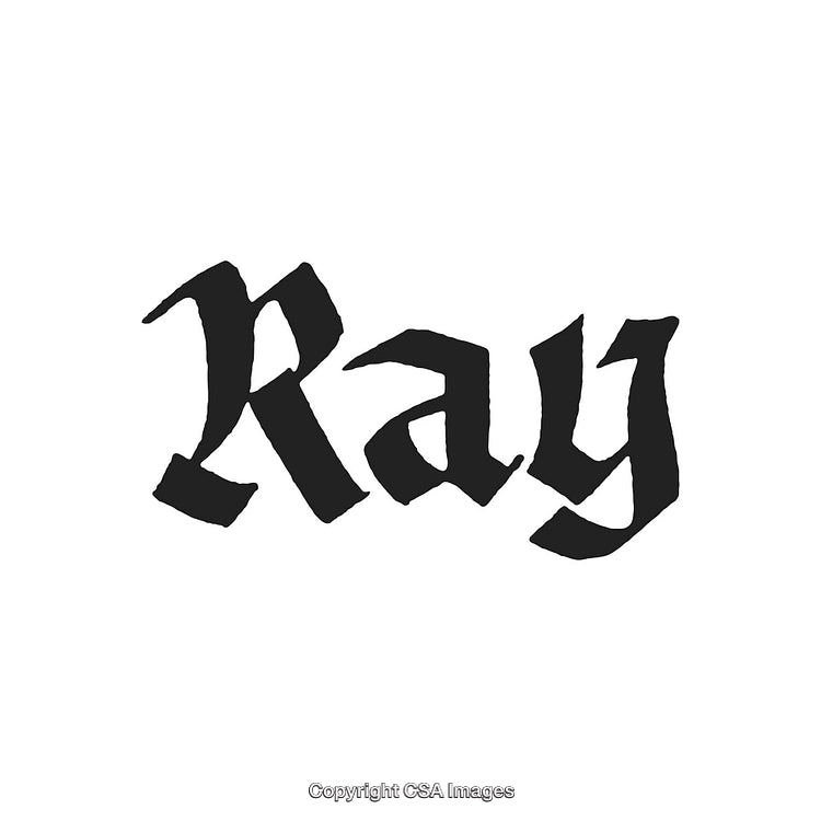 Stylized Black Gothic Font Word Highlighted on White Background