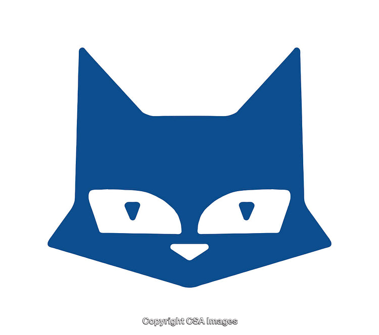 Abstract Blue Cat Icon Design for Creative and Minimalistic Uses