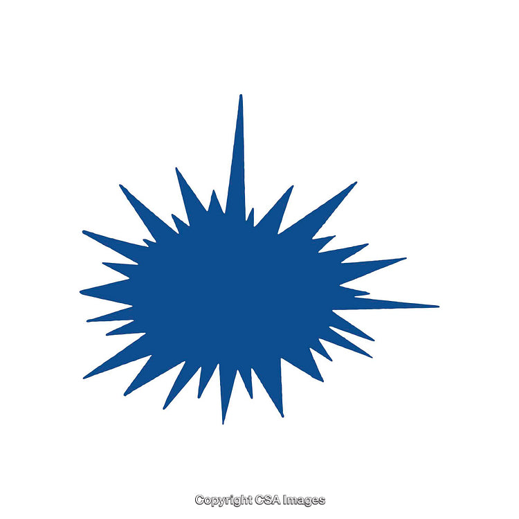 Blue Abstract Energy Burst Design on White Background
