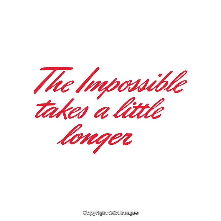 Inspirational Text in Red Font on a Minimal White Background