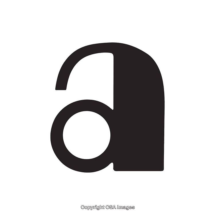 Abstract Minimalist Representation of the Letter 'A' in Bold Black Font