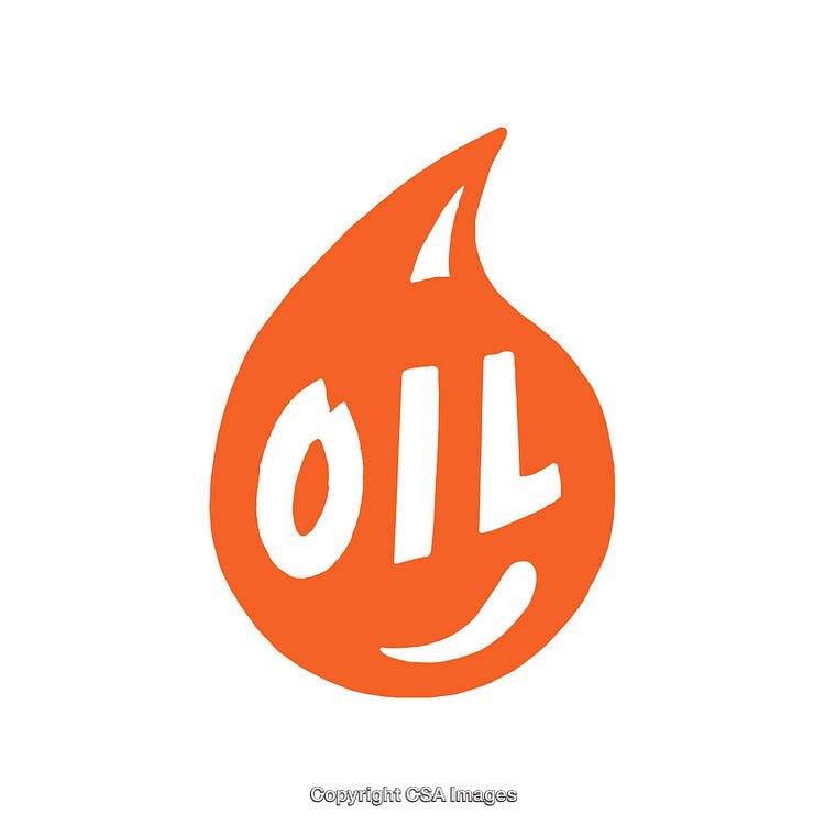 Minimalist Red Oil Drop Symbol Illustration on White Background